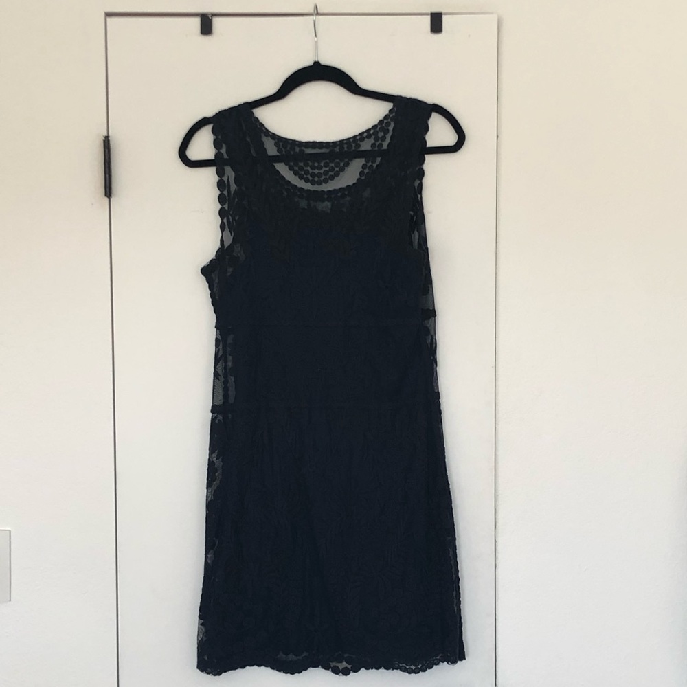 Express - Navy Blue Cotton Laced Dress
